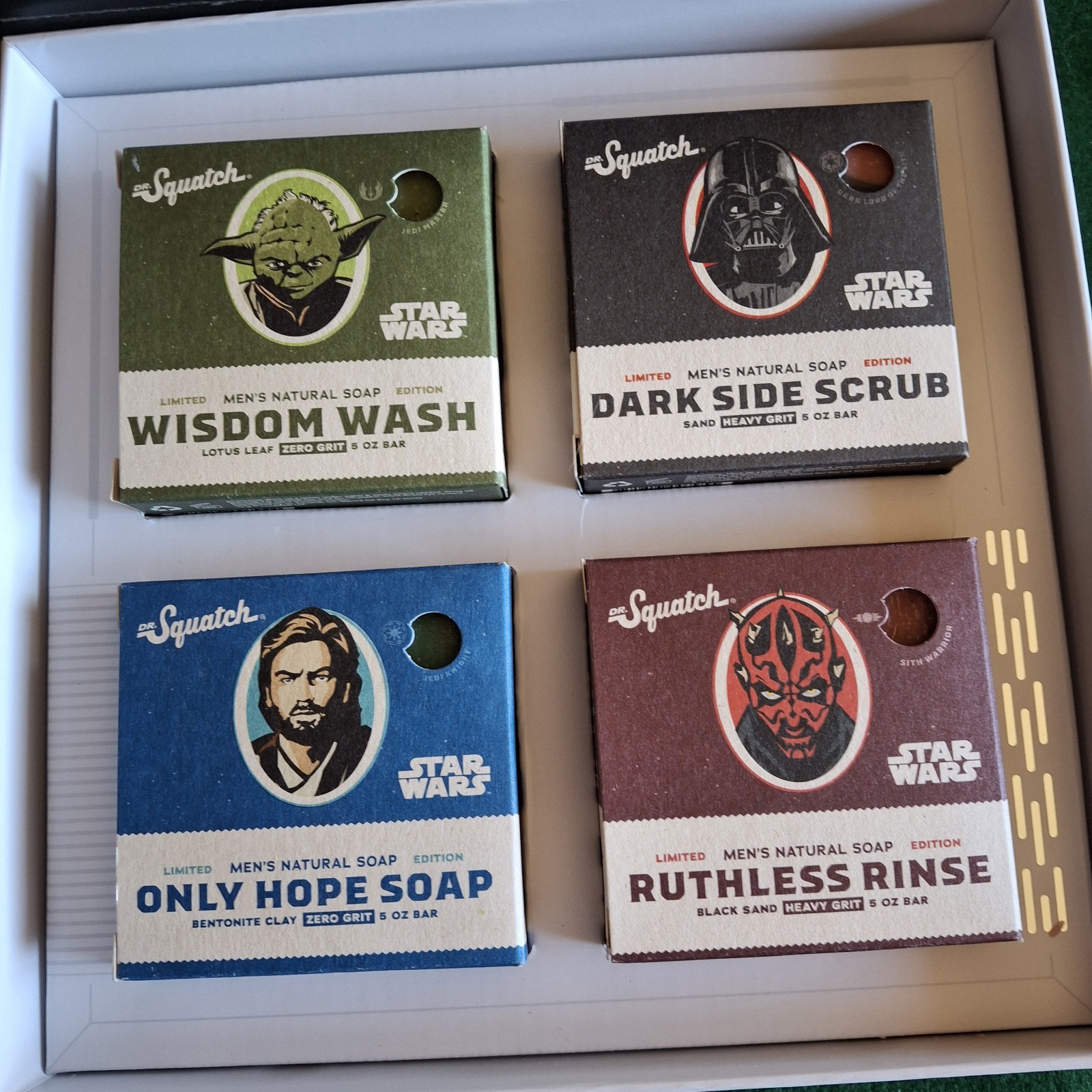 Star Wars Dr Squatch Limited Edition Natural Soap 4-Bar Set