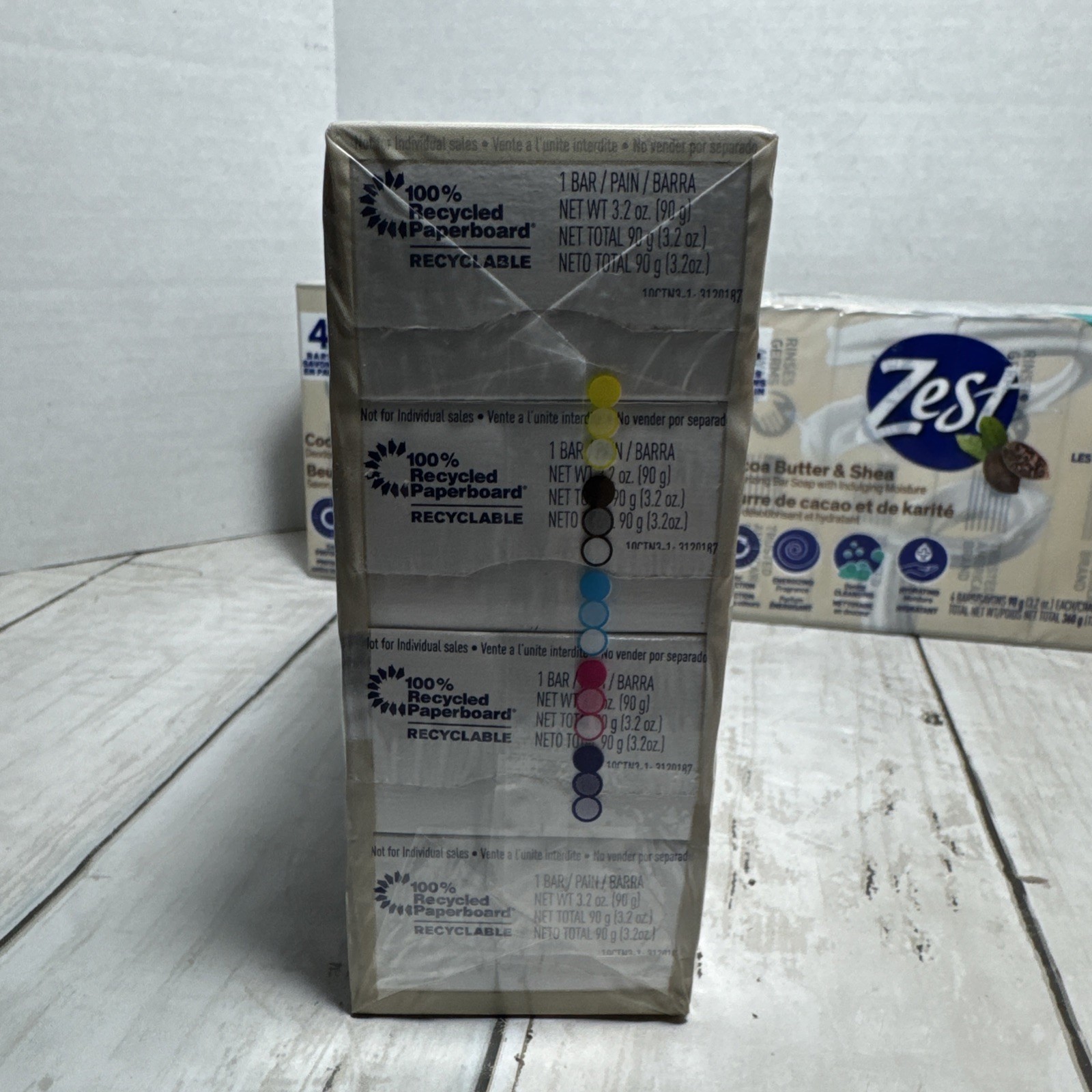 Zest Cocoa Butter & Shea Bar Soap, for All Skin Types, 4 oz 3 Packs Of 4