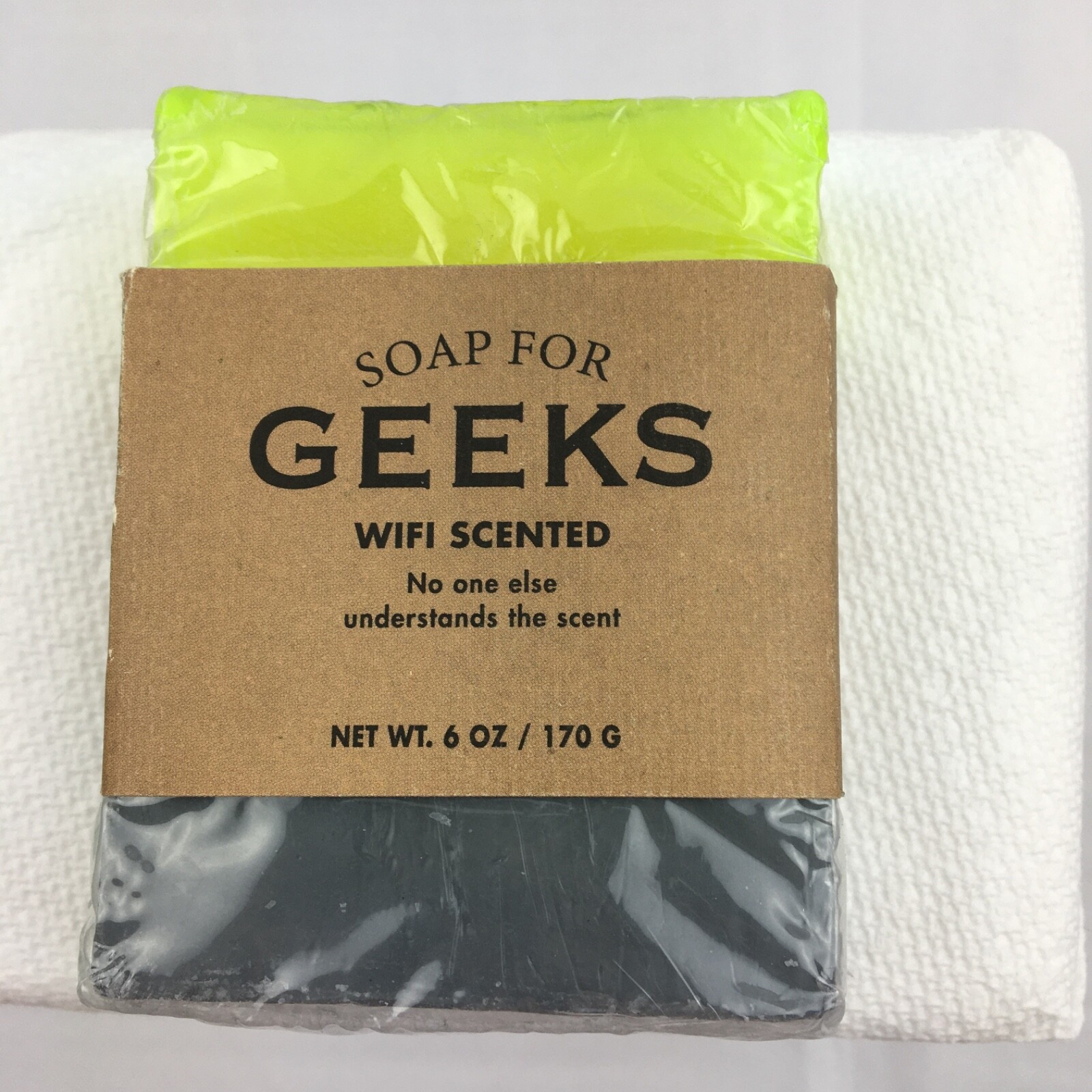 Whiskey River Soap Co Soap for Geeks WiFi Scented 6 Ounce Bar Green Gray