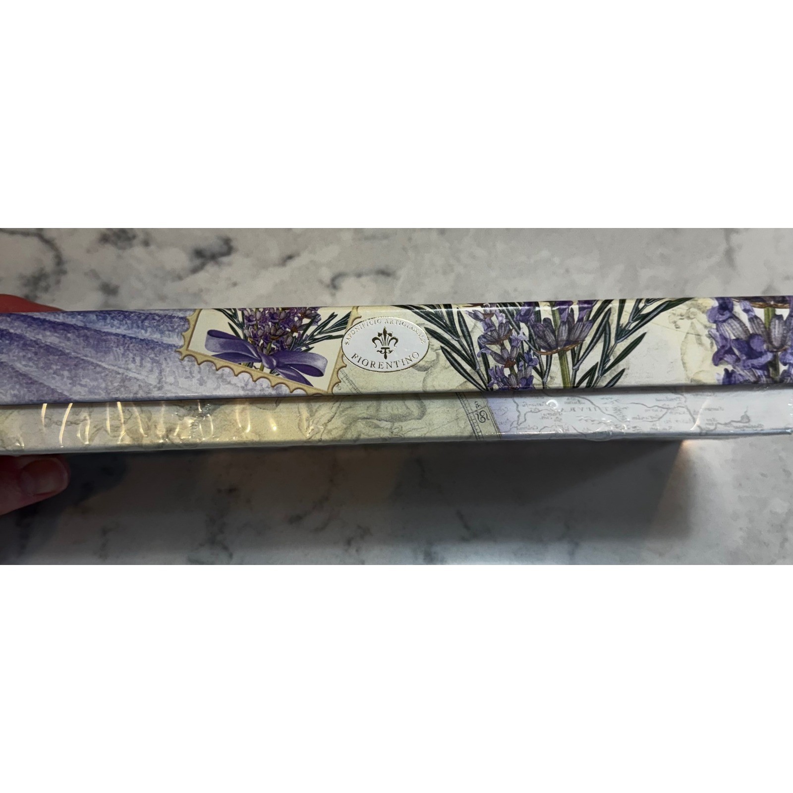 New Saponificio Artigianale Fiorentino Tuscan Lavender Soap Set of 3 Italy