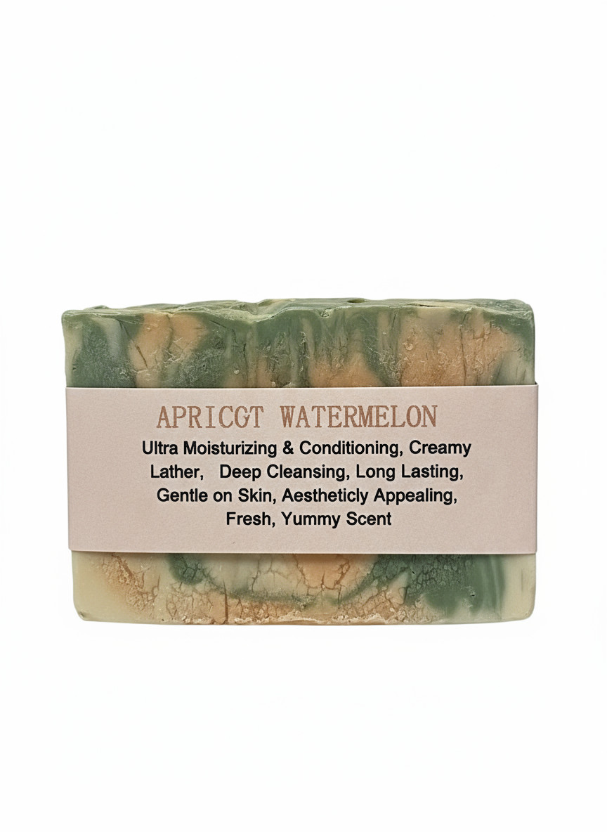 Yummy Apricot Watermelon Handmade Natural Bar Soap Qty Discount, Great Lather!