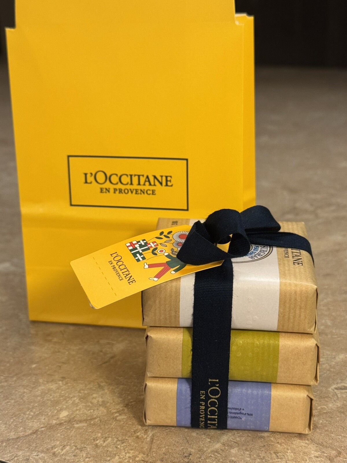 L’occitane en Provence Trio Soaps Verbena / lavender / Shea Milk 3X3.5 oz Sealed