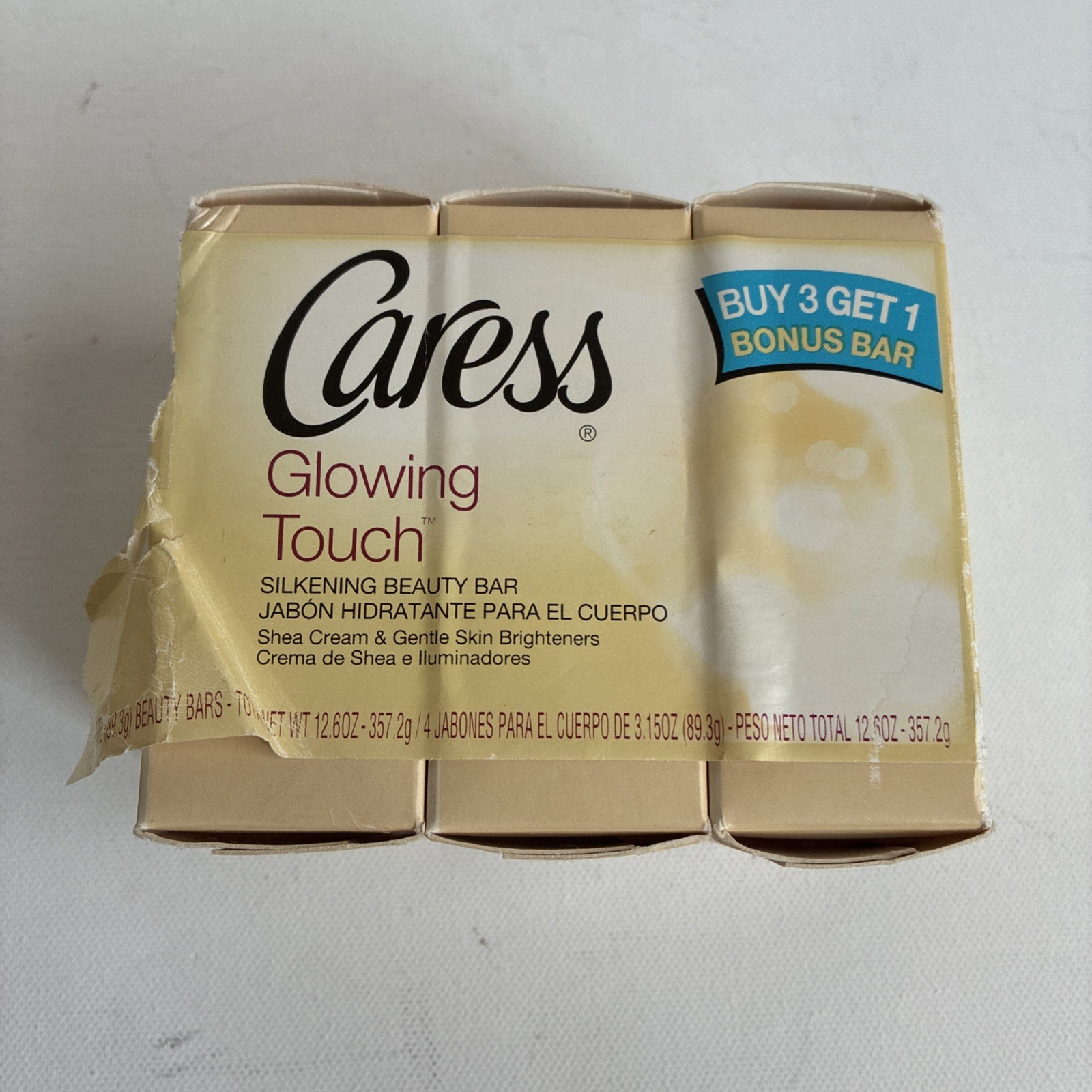 Caress Glowing Touch Silkening Beauty Bar Soap 3 Bars 3.15 Oz Each