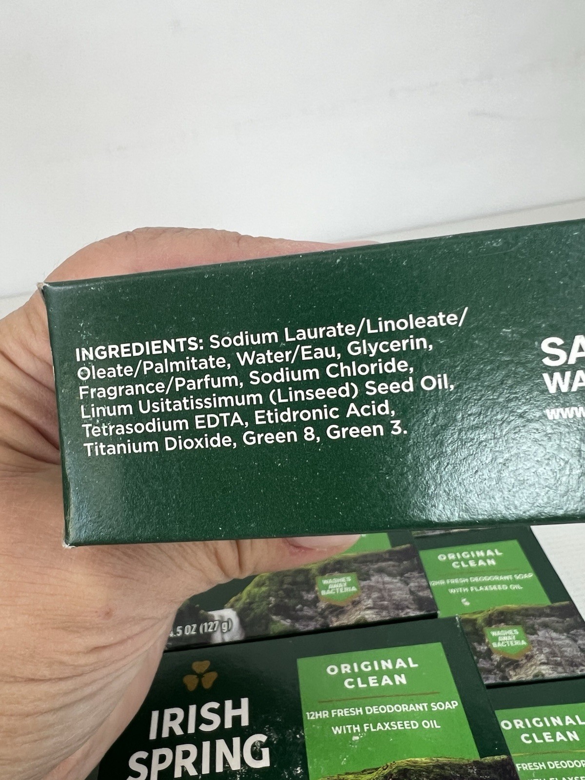 Irish Spring Original Clean Deodorant Soap 4.5 oz Bars Lot of 13