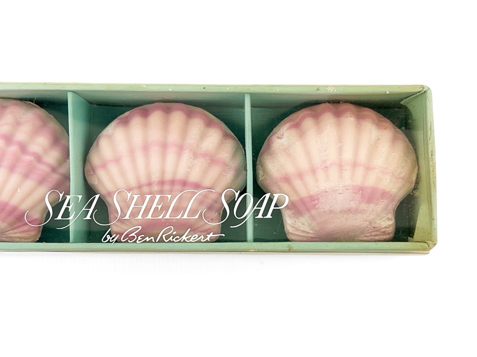 Vtg Sea Shell Soap By Ben Rickert Purple Beach Bathroom Decor Box