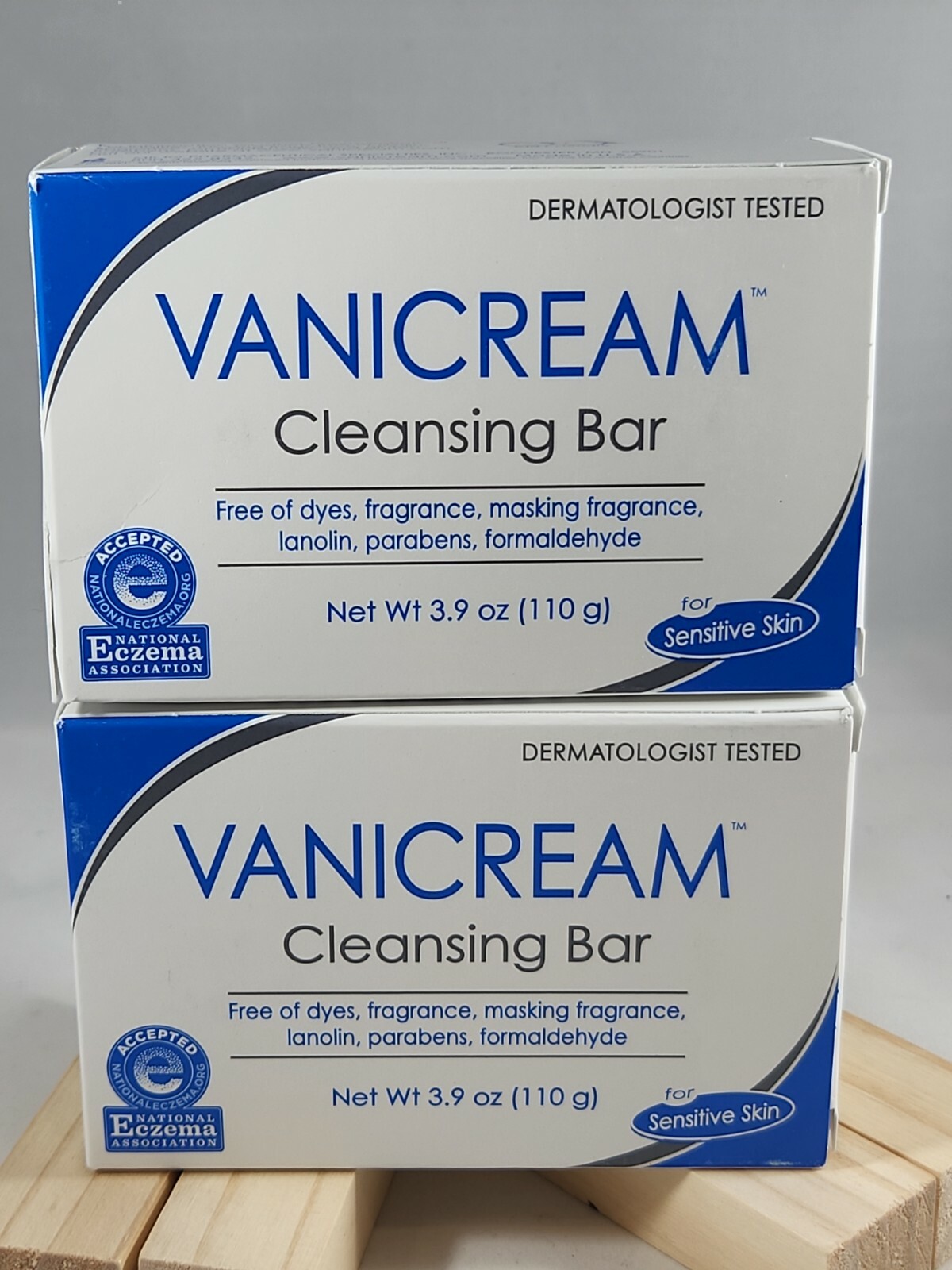 2 Box Lot Of Vanicream Cleansing Soap Bar for Sensitive Skin 3.90 oz | Brand New