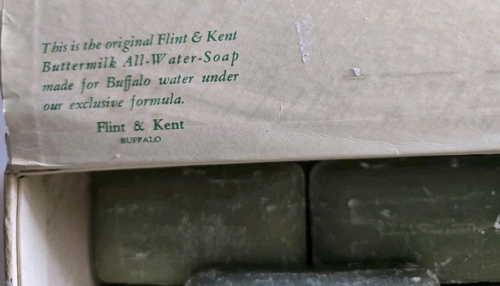 7 Vtg Flint & Kent Buffalo NY Bars Soap In Box Original Container All Water