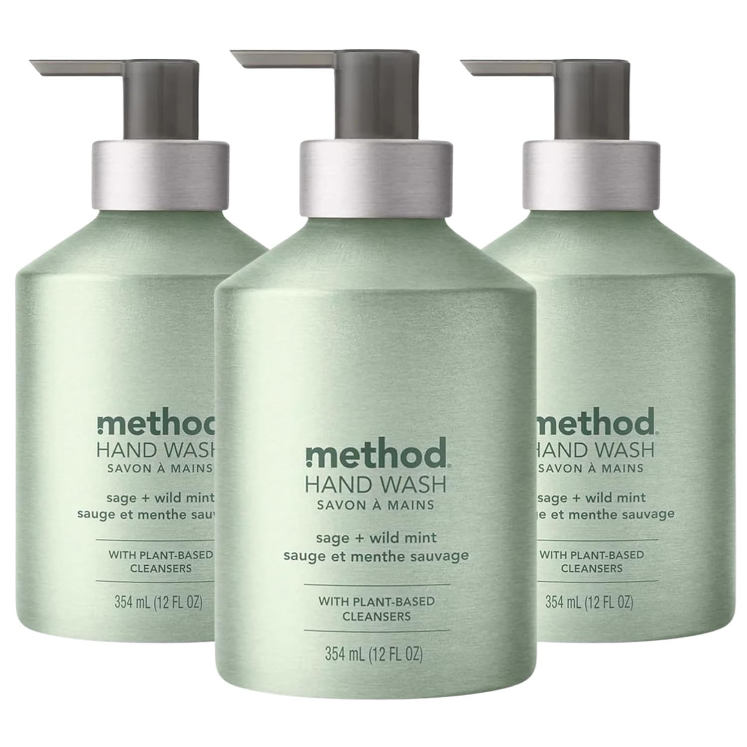 Method Hand Wash Sage + Wild Mint, 12 fl oz (3 Pack) – 12 Fl Oz (Pack of 1)