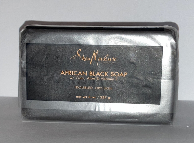 Shea Moisture African Black Bar Soap With Shea Butter, 8 oz Bar
