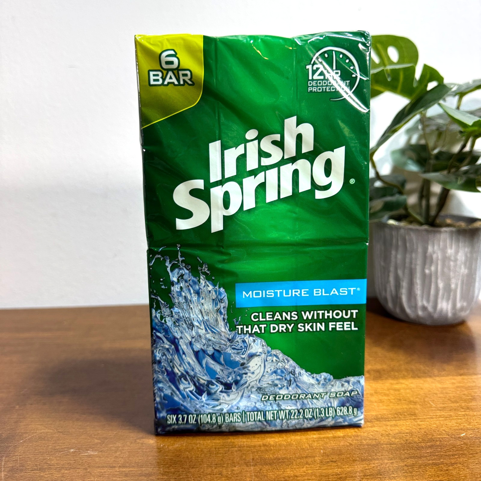 Irish Spring Moisture Blast Deodorant Soap 6 Bars 3.7 oz