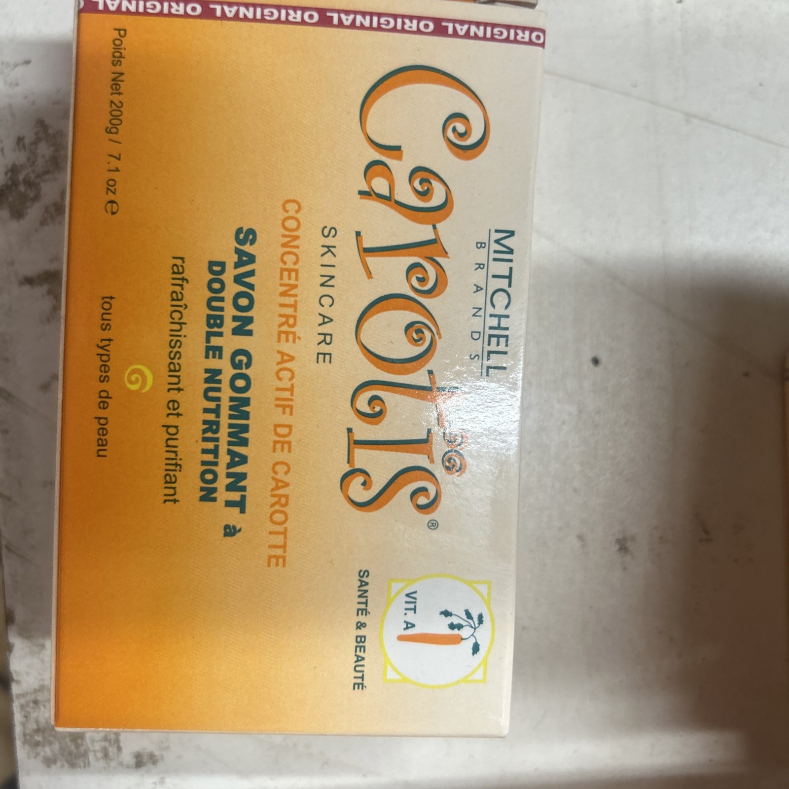 Carotis Beauty Soap Exfoliating Dual Nourishment Carrot Scent Body Face All Skin