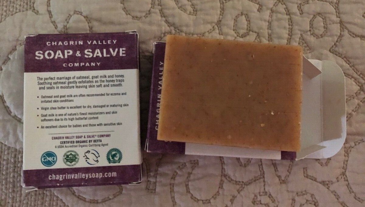 Organic soap Chargrin Valley Soap & Salve Goat Milk Oatmeal great for Eczema