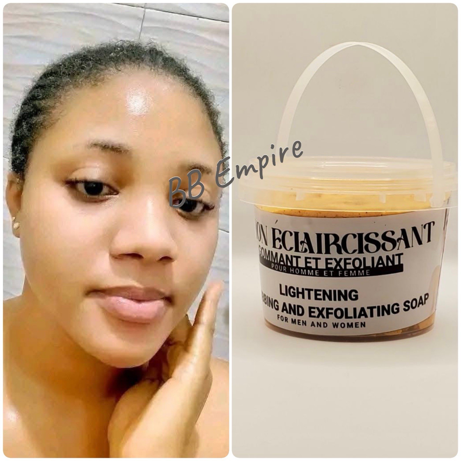 Organic Handmade skin lightening Exfoliating and Scrubbing soap 500g X1