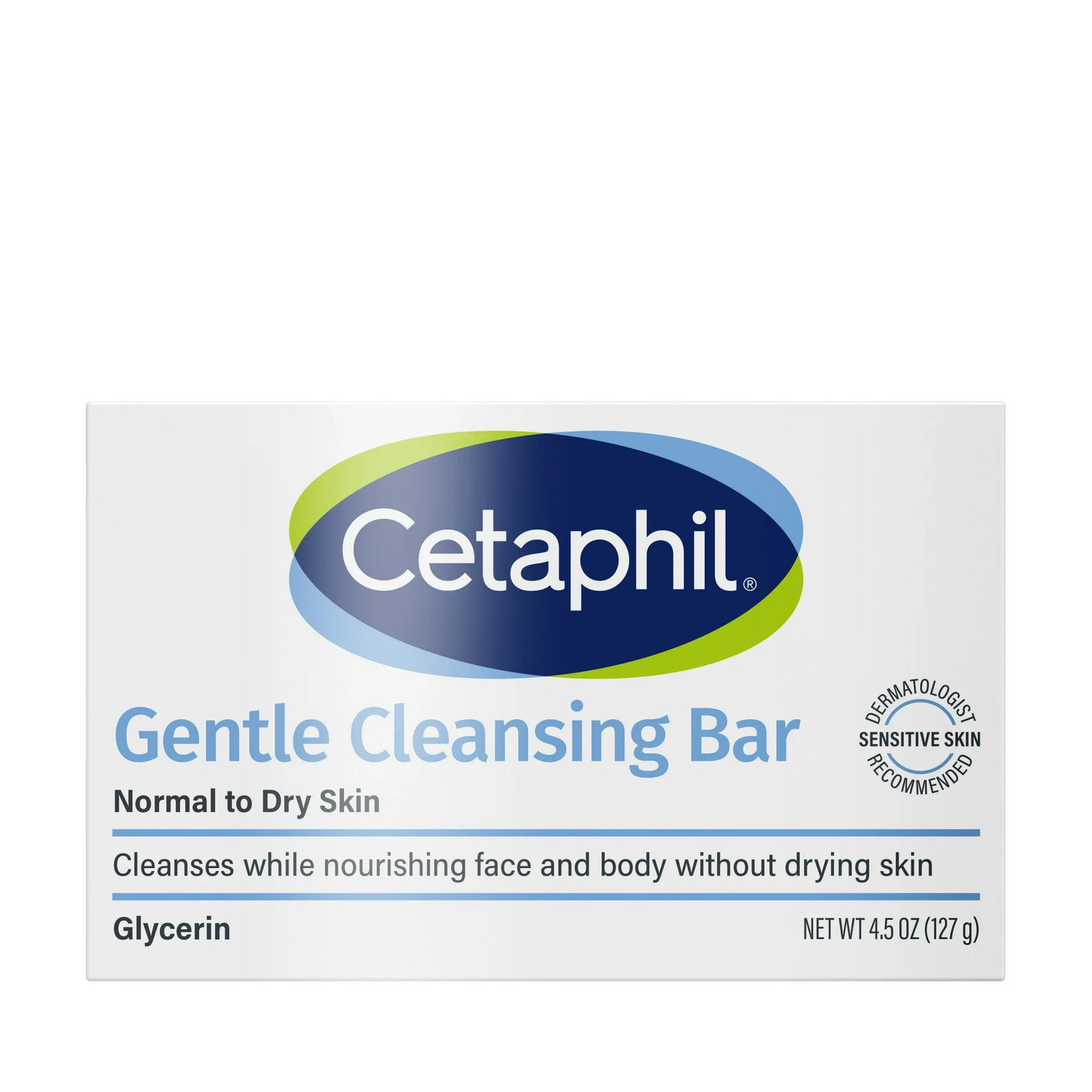 Cetaphil Gentle Cleansing Bar Body and Face For Dry Sensitive Skin 4.5 Ounces