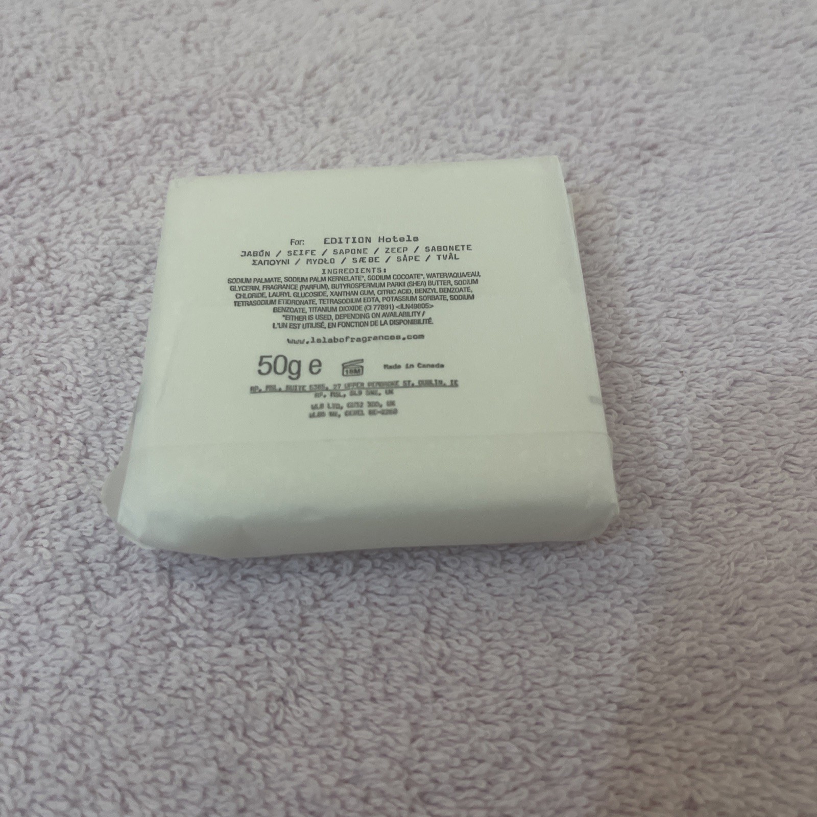Le Labo Grasse New York Edition Hotel Soap, Body Bar 1.8 Oz New Sealed