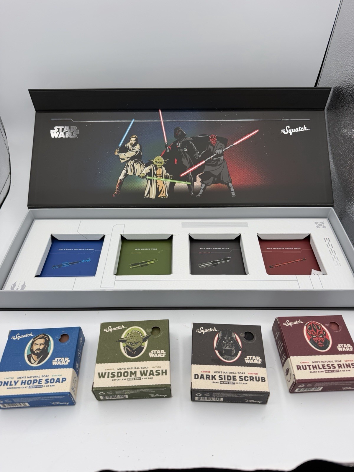 Dr Squatch Star Wars Soap Set 4 Bars of Soap Collector’s Edition SEE PHOTOS