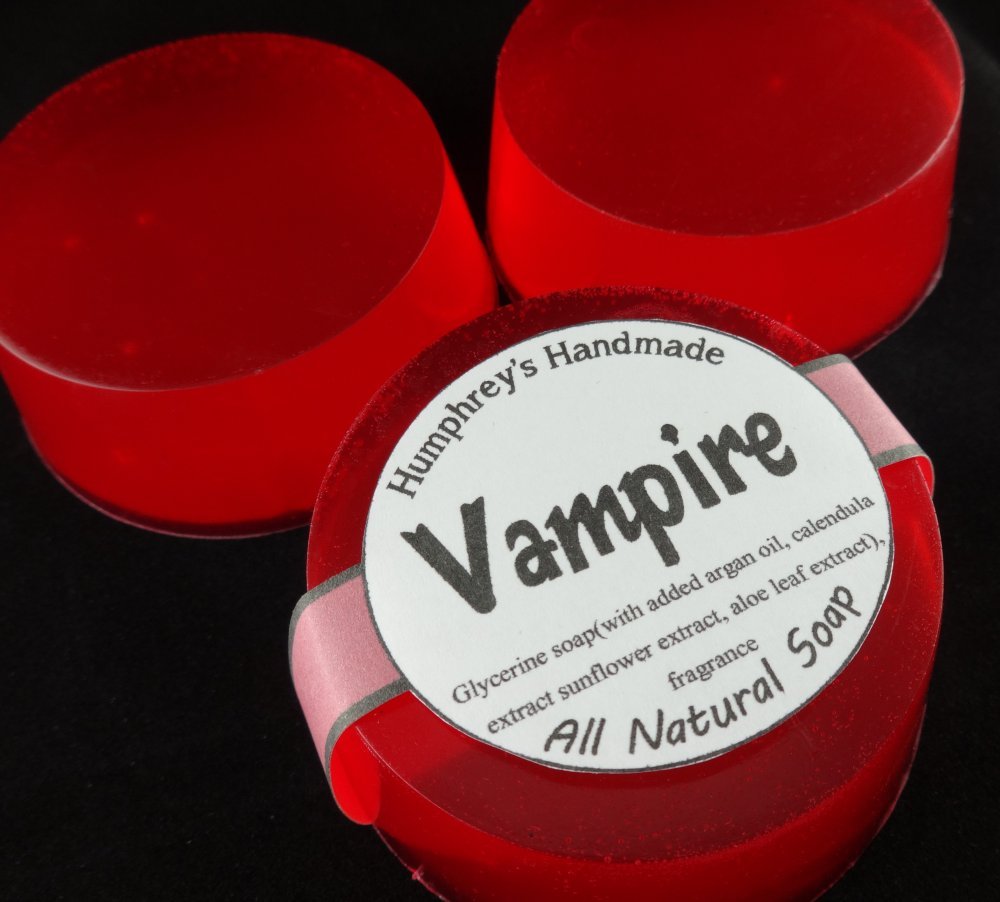 VAMPIRE Blood Orange Shave Soap Unisex Glycerin Bar Essential Oil Halloween