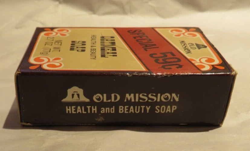 Vintage Old Mission-Health and Beauty Oatmeal Soap 2.7 OZ each Made in CA USA
