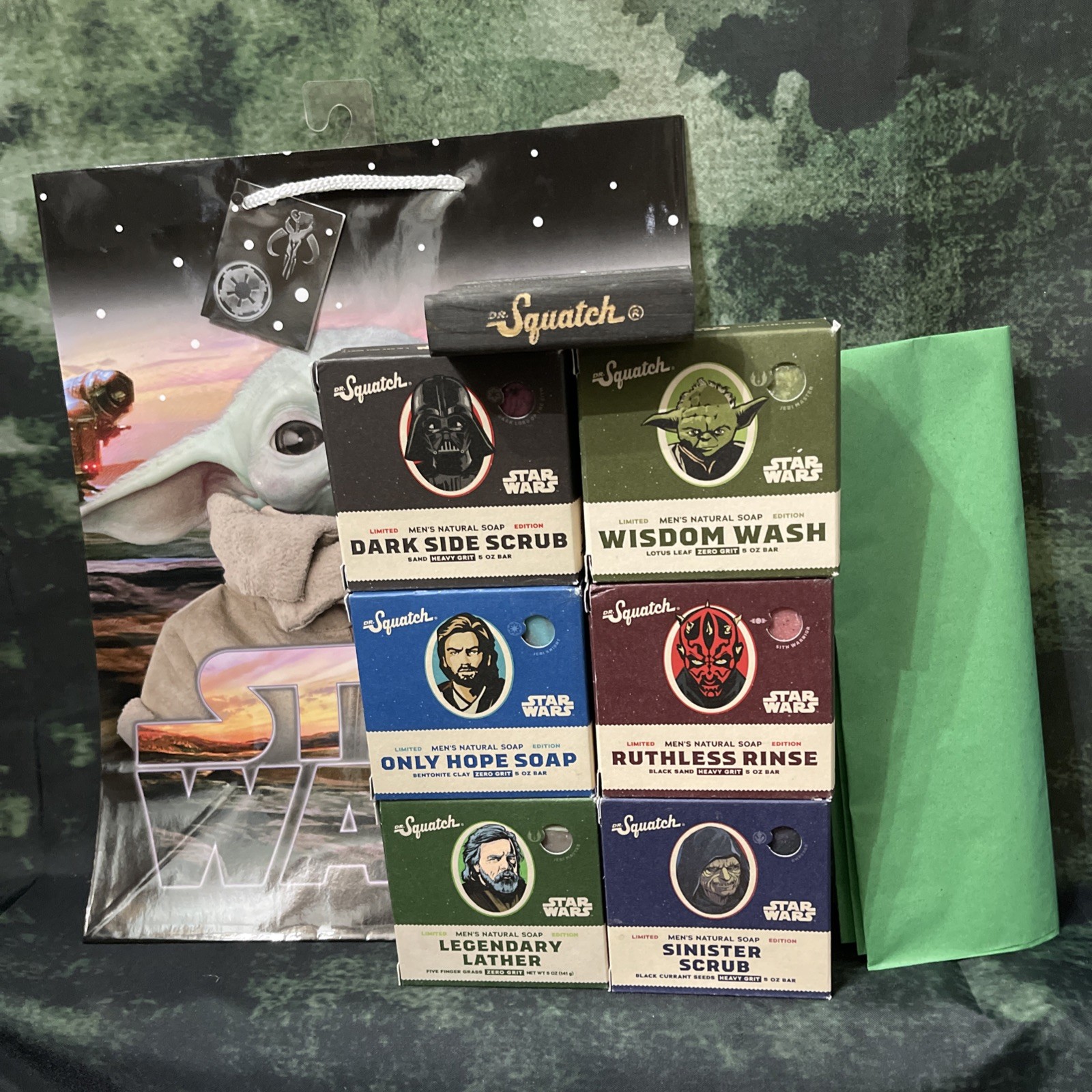 Dr. Squatch Star Wars Soap Gift Bag Great Mens Birthday Gift 6 Soaps 1 SoapSaver