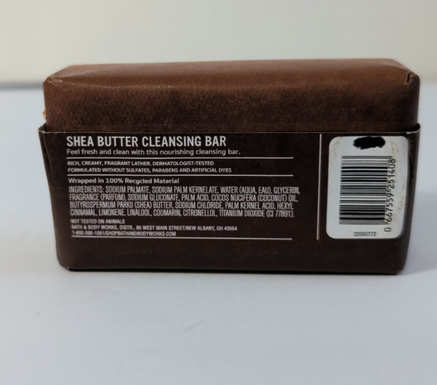 Bath & Body Works MAHOGANY TEAKWOOD Shea Butter Cleansing Bar Body Soap 5 oz
