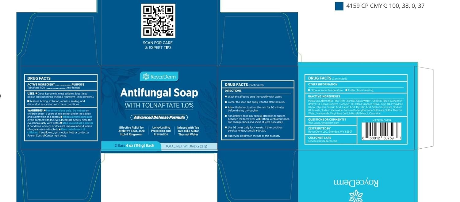 Roycederm Antifungal Soap Bar with Tolnaftate 1% – Extra Strength Medicated Tr