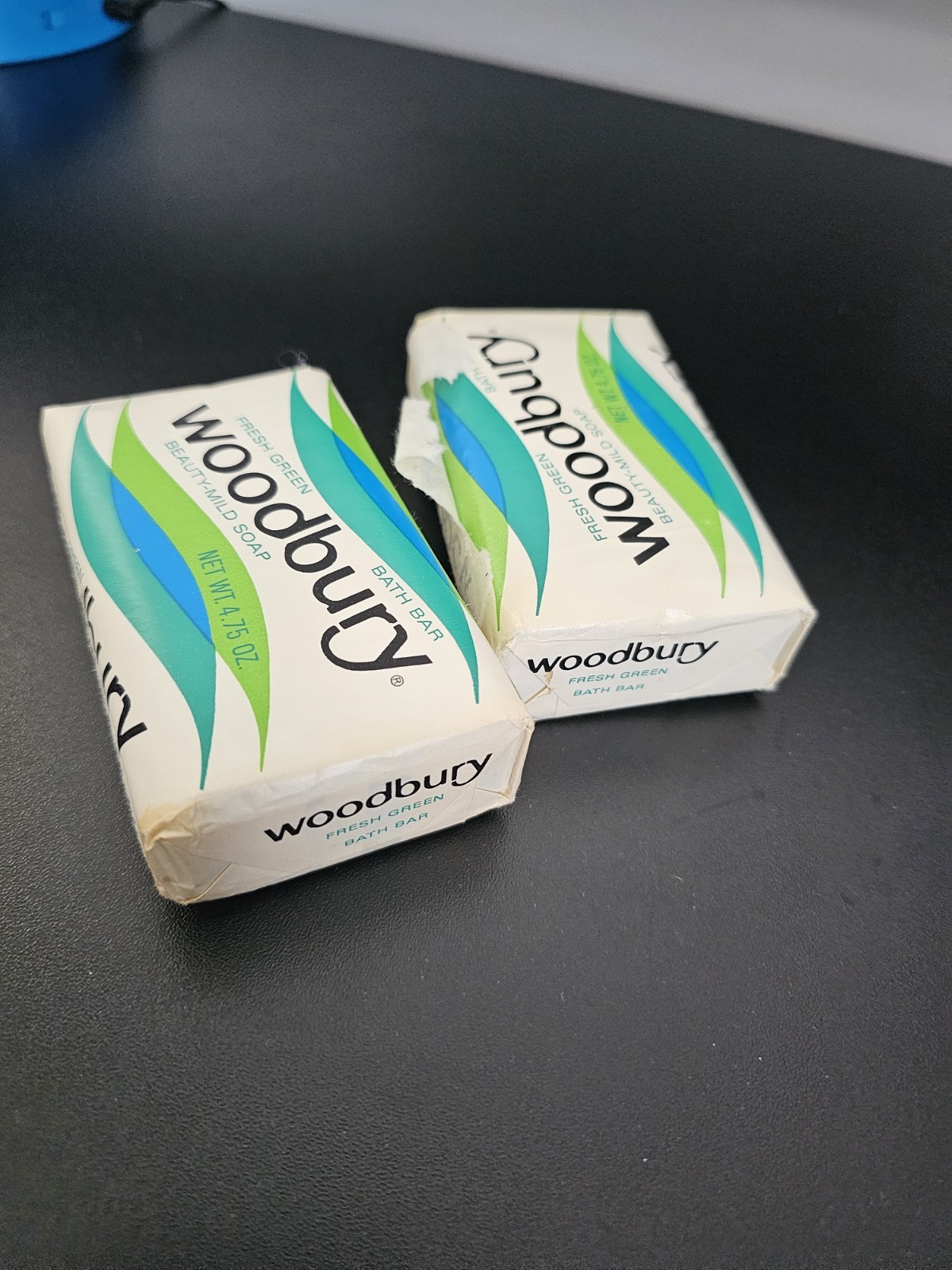 Vintage Woodbury Fresh Green Beauty-Mild Soap Bath Bar 4.75 oz Lot of 2 New