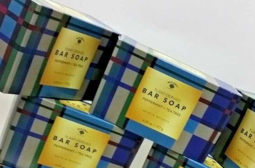 12x Large Bolero Plant Derived PEPPERMINT + TEA TREE Bar Soap Bath 6.25oz Revive