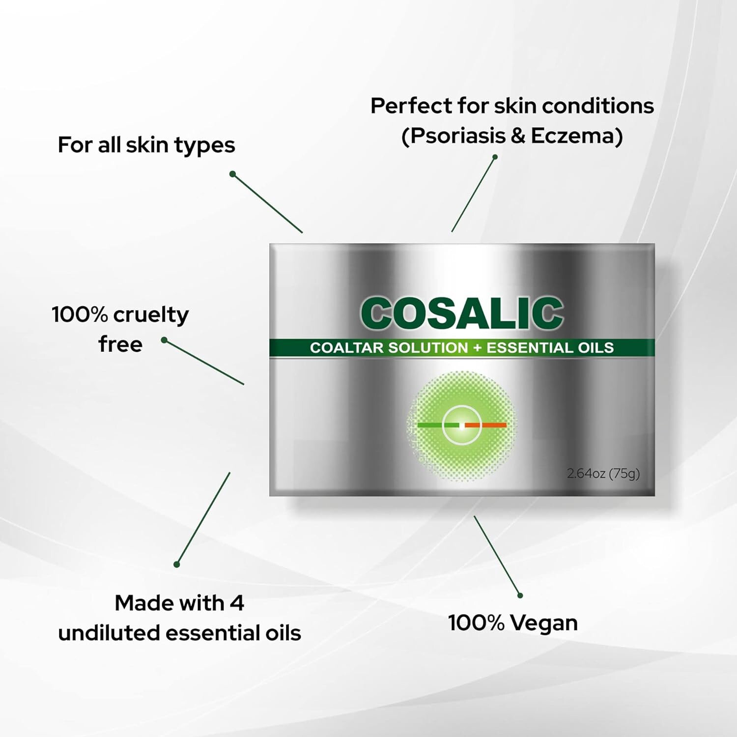 Cosalic Coal Tar Soap – [75gm/2.64oz] (Pack of 6)