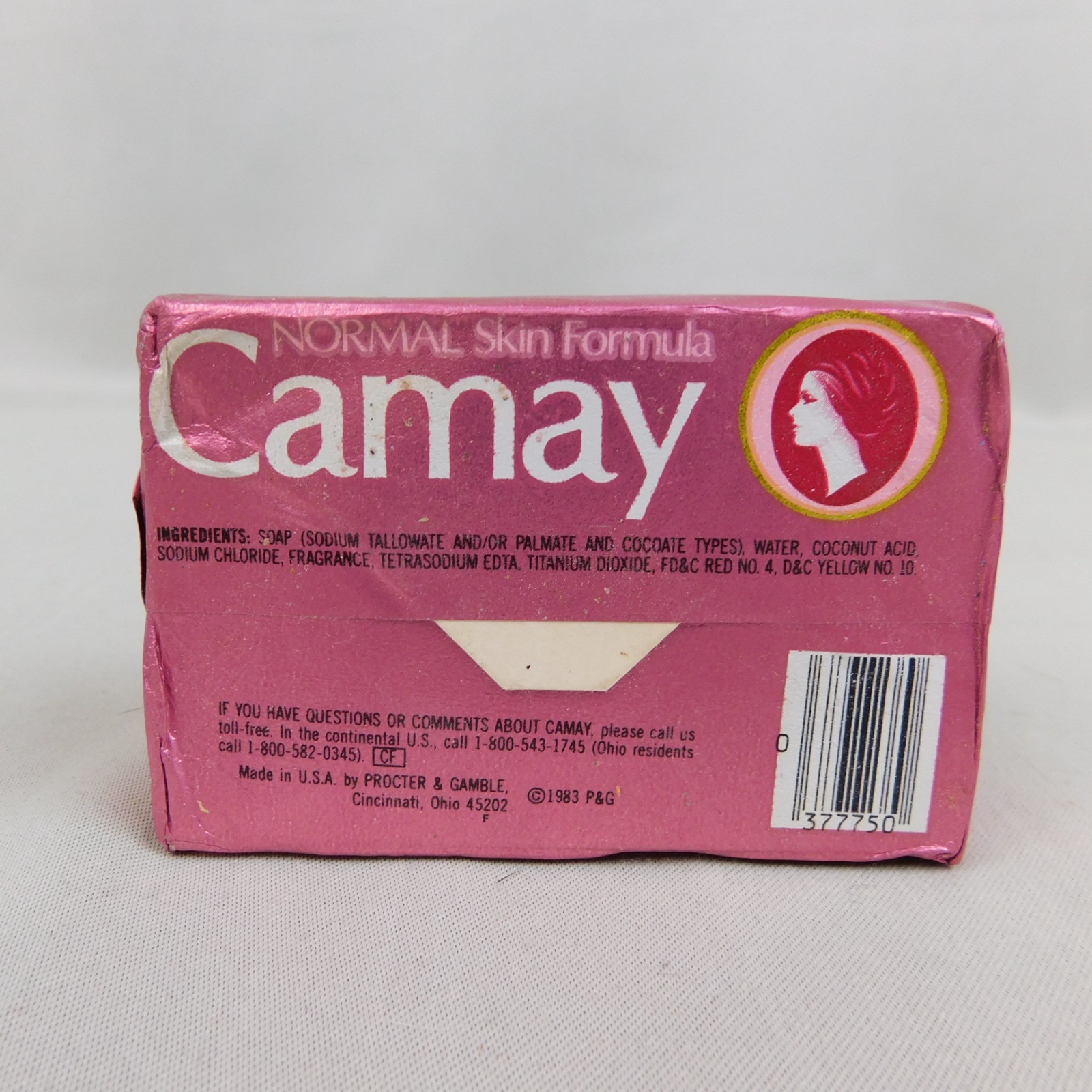 Vintage NOS Camay Beauty Soap Normal Skin 4.75 Bath Size Pink Package #A294