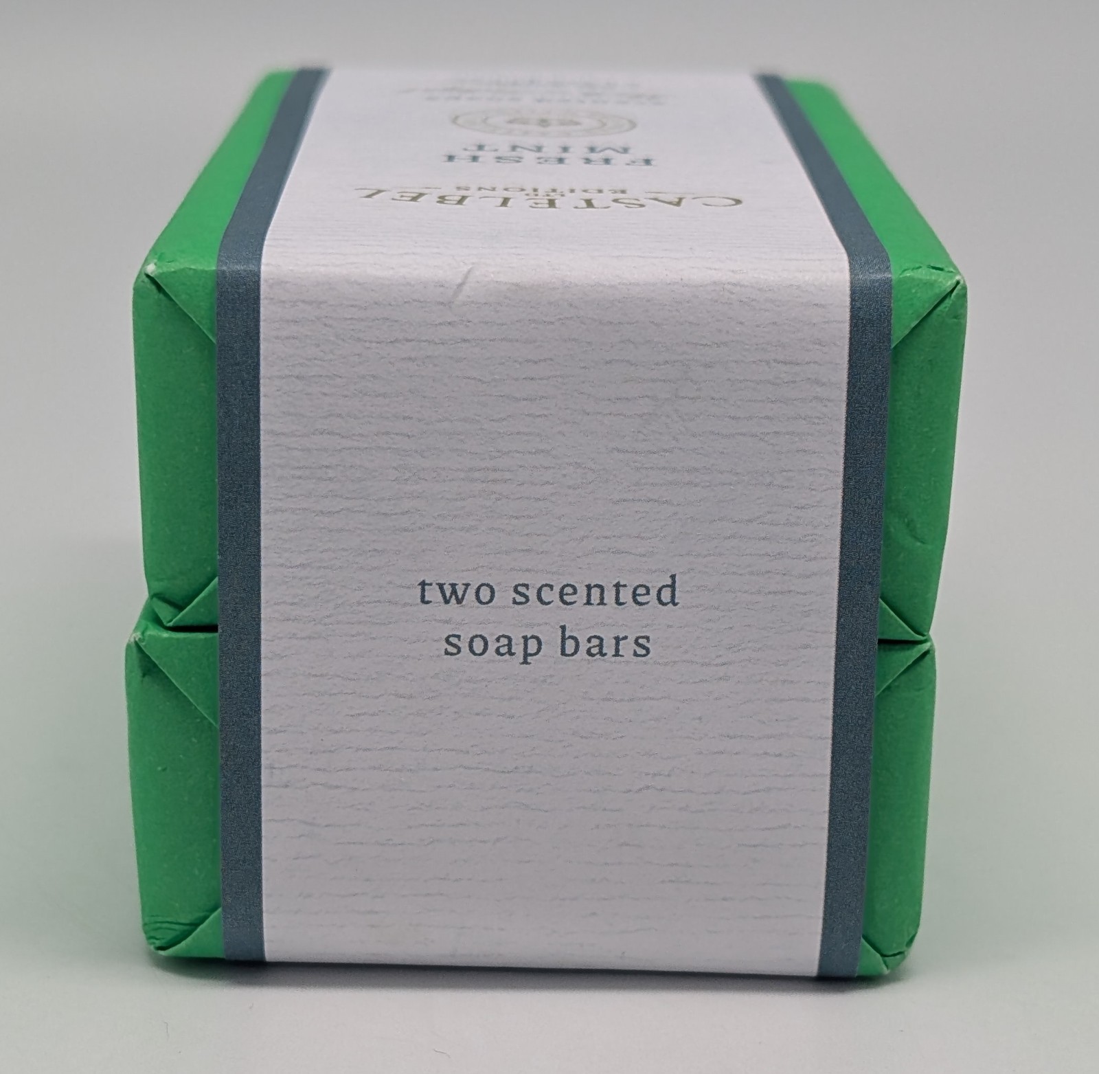 2 pk Castelbel Fresh Mint Scented Bar Soap 7oz each Luxury Soap Made in PORTUGAL