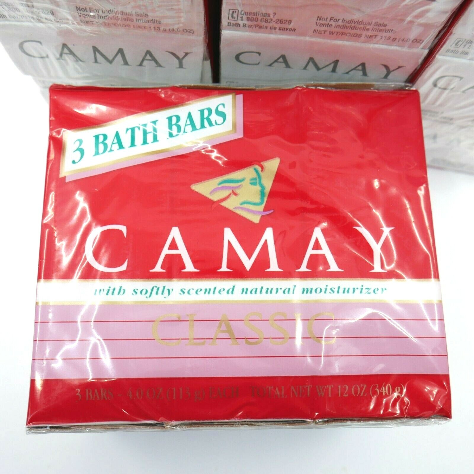 Camay Soap Pink Classic Softly Scented Beauty Bar 4 Packs of (3) bars original
