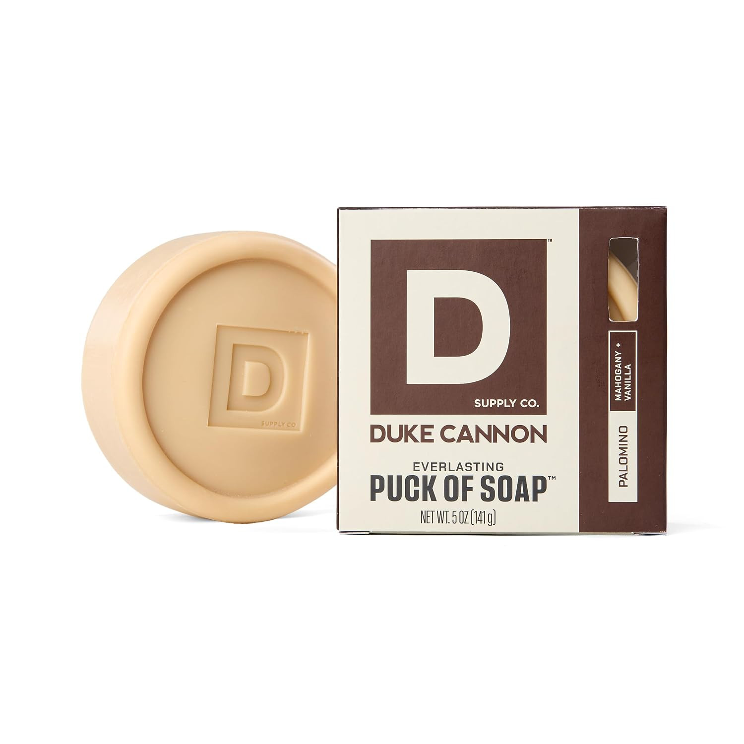 Palomino Men’S Soap Puck – 5 Oz – Mahogany + Vanilla Scent – Disc-Shaped, Triple
