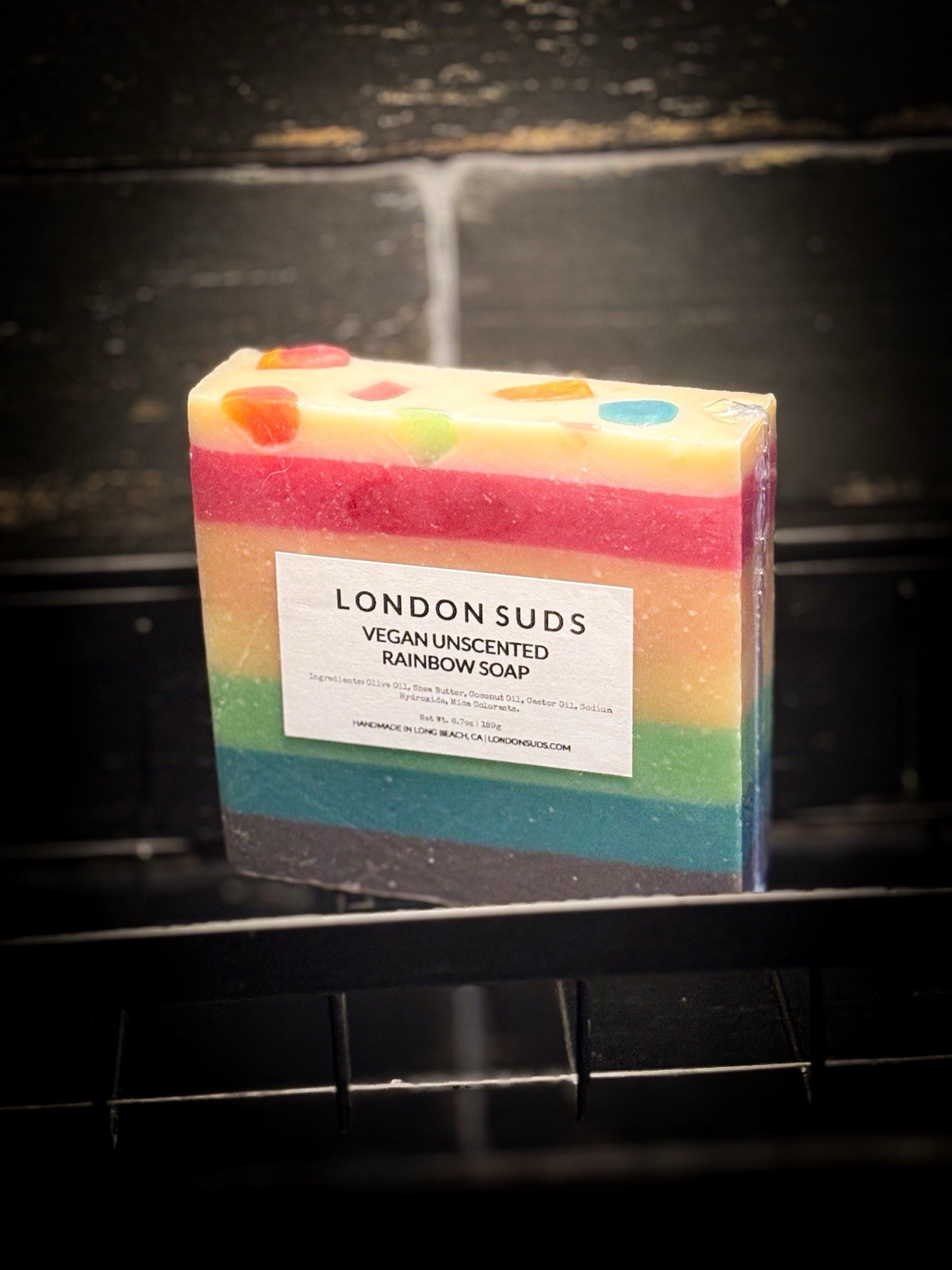Unscented Vegan Handmade Rainbow Pride Soap – LGBTQ+ Gift – Colorful Bath Bar