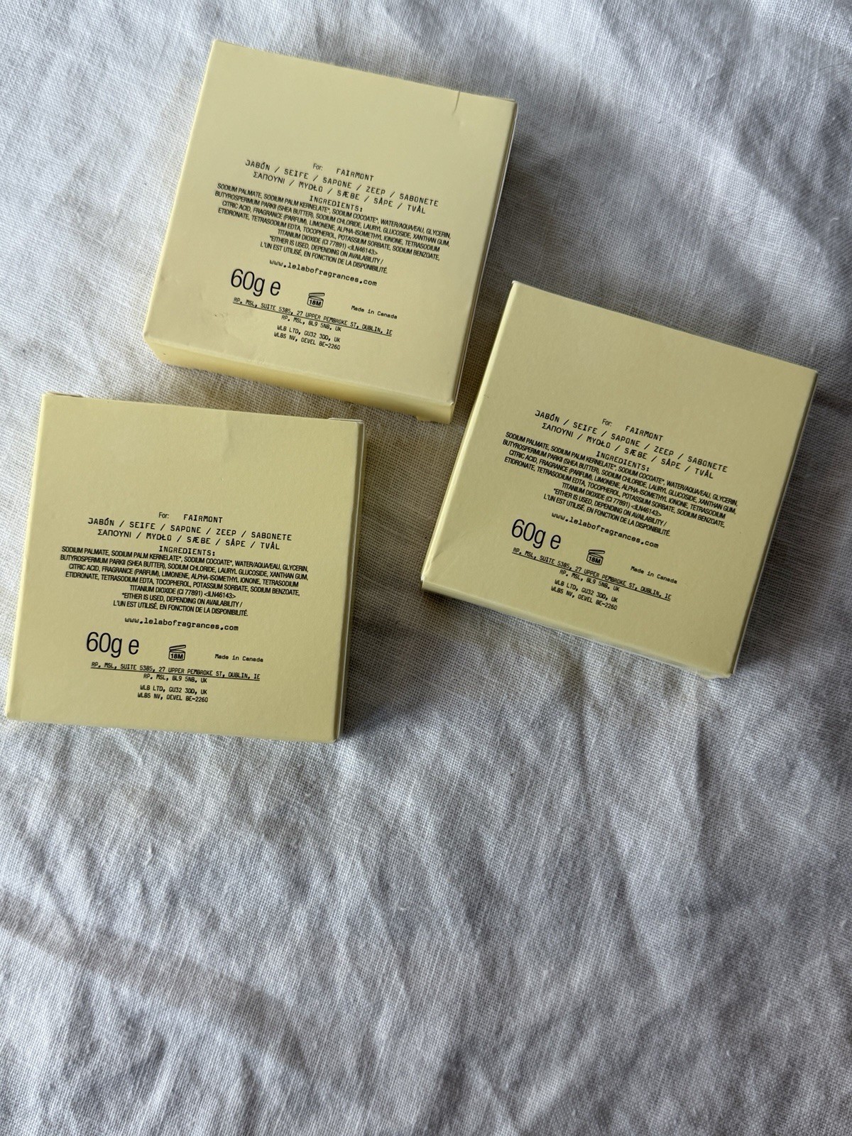 Le Labo Rose 31 Rose Scent Bar Soap 2 oz (60g) Lot of 3 Boxes