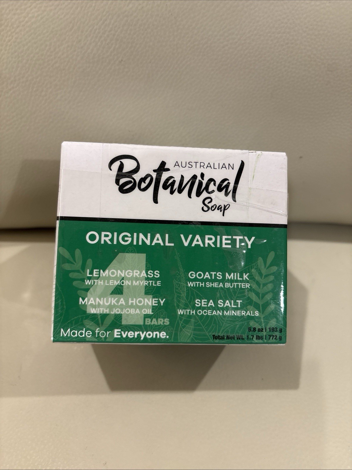 Australian Botanical Soap Goats Milk 4 Soap bars Variety Collection 6.8oz each