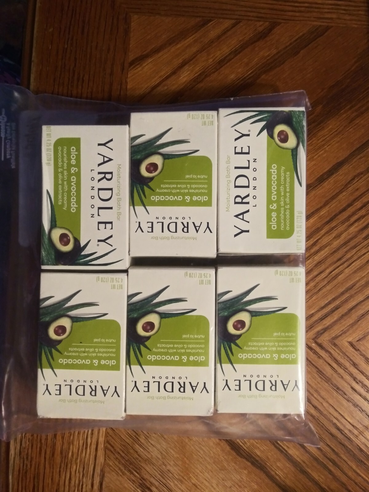 Yardley London Natural Moisturizing Soap 6 Bars Aloe & Avocado Paraben Free New