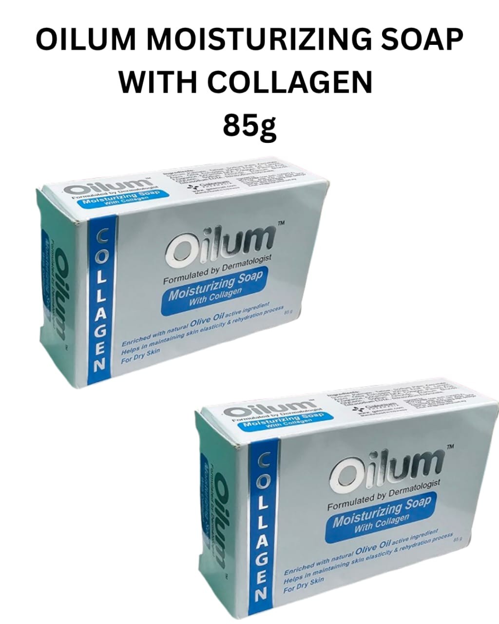 3X 85g OILUM Moisturize Collagen Soap Natural Olive Oil Free Shipping