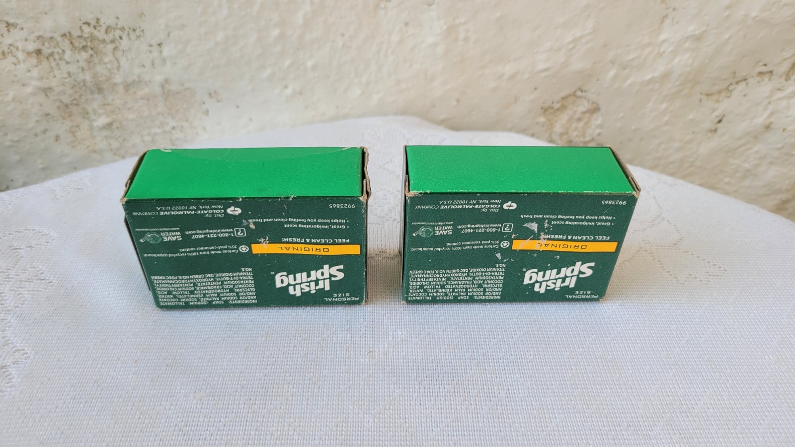 Irish Spring Original Deodorant Bar Soap, 3.2 oz bars, 2 Boxes, Personal Size