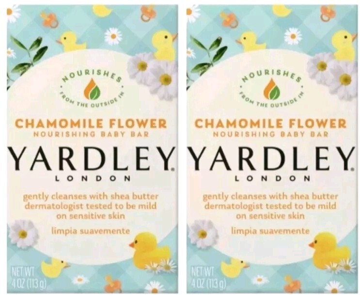 NEW 🐣 Yardley London (6 Bars) 4 Oz. (113g) 💙CHAMOMILE FLOWER💙 Nourishing Baby
