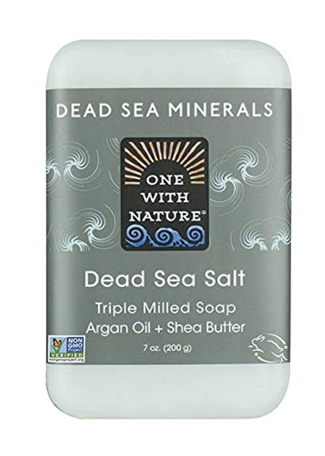 One With Nature Dead Sea Mineral Soap, Dead Sea Salt, 7Ounces Pack of 6