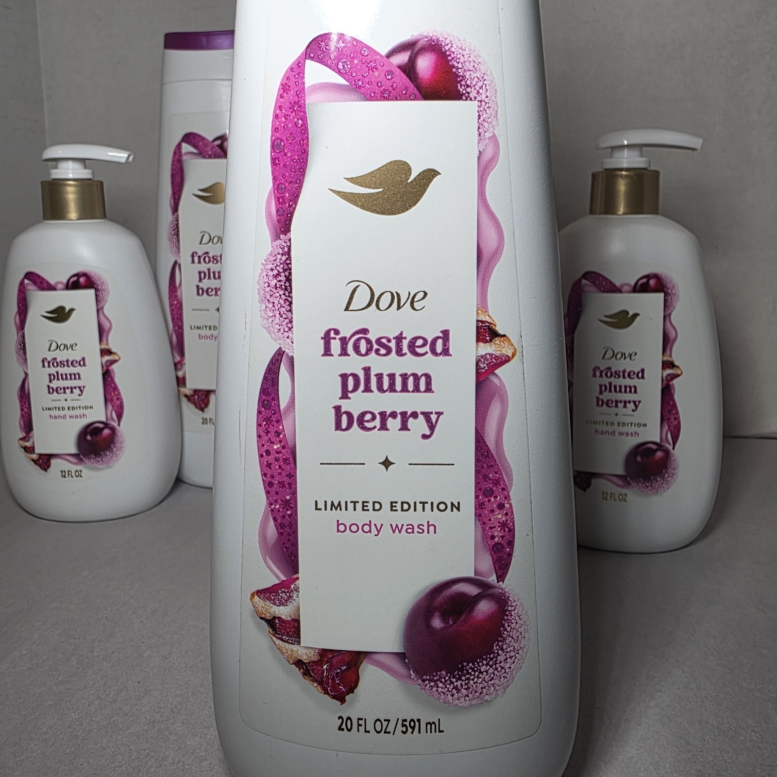 Dove Frosted Plum Berry Limited Edition Body Wash Hand Wash Beauty Bar Lot Of 6