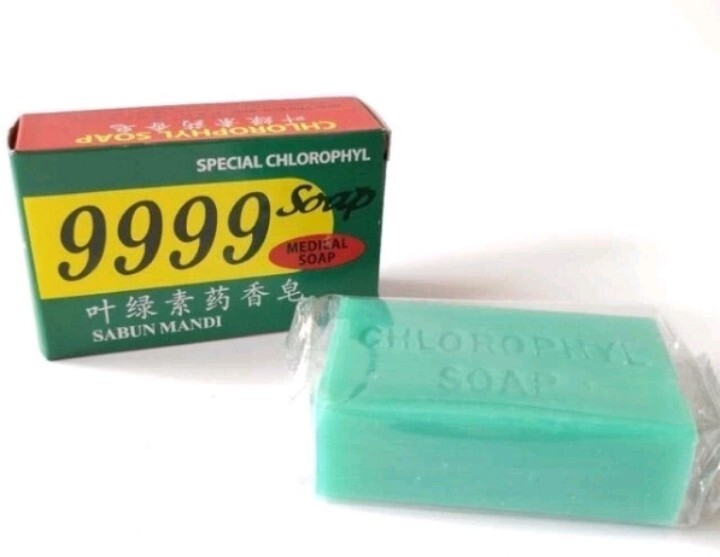 999 CHLOROPHYLL SOAP For Itchy Skin Problems Treats Eczema Elergic Natural 4pc