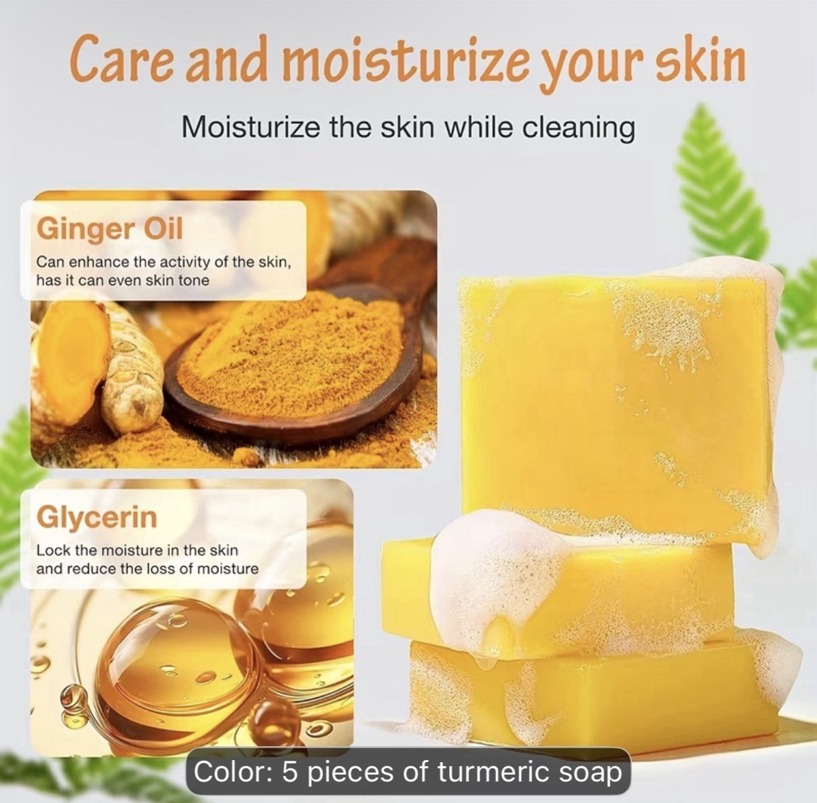 VENROCK Turmeric Lemon Kojic Soap Deep Cleansing Lemon Scent Face Body 5 Pack