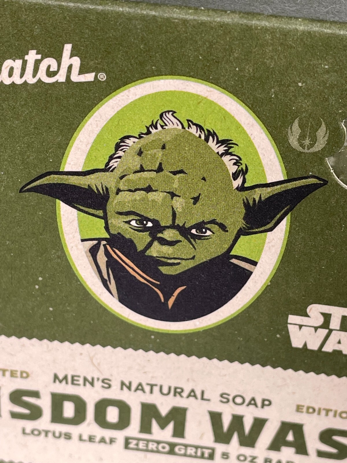 Dr Squatch WISDOM WASH Yoda Star Wars Mens 5oz Bar Soap Zero Grit