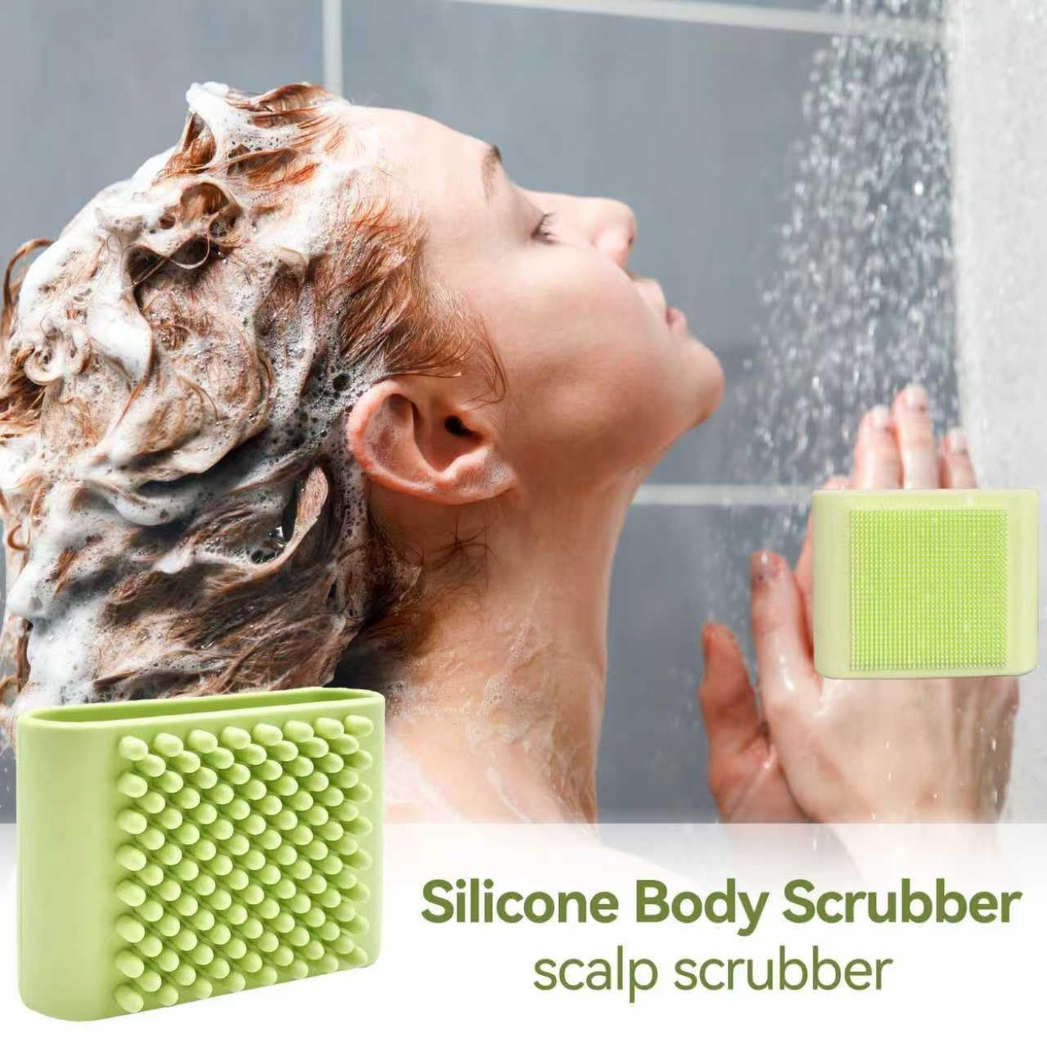 1PCS Silicone Body Scrubber Exfoliator- Bath Loofah & Sponges Alternative 4-F…