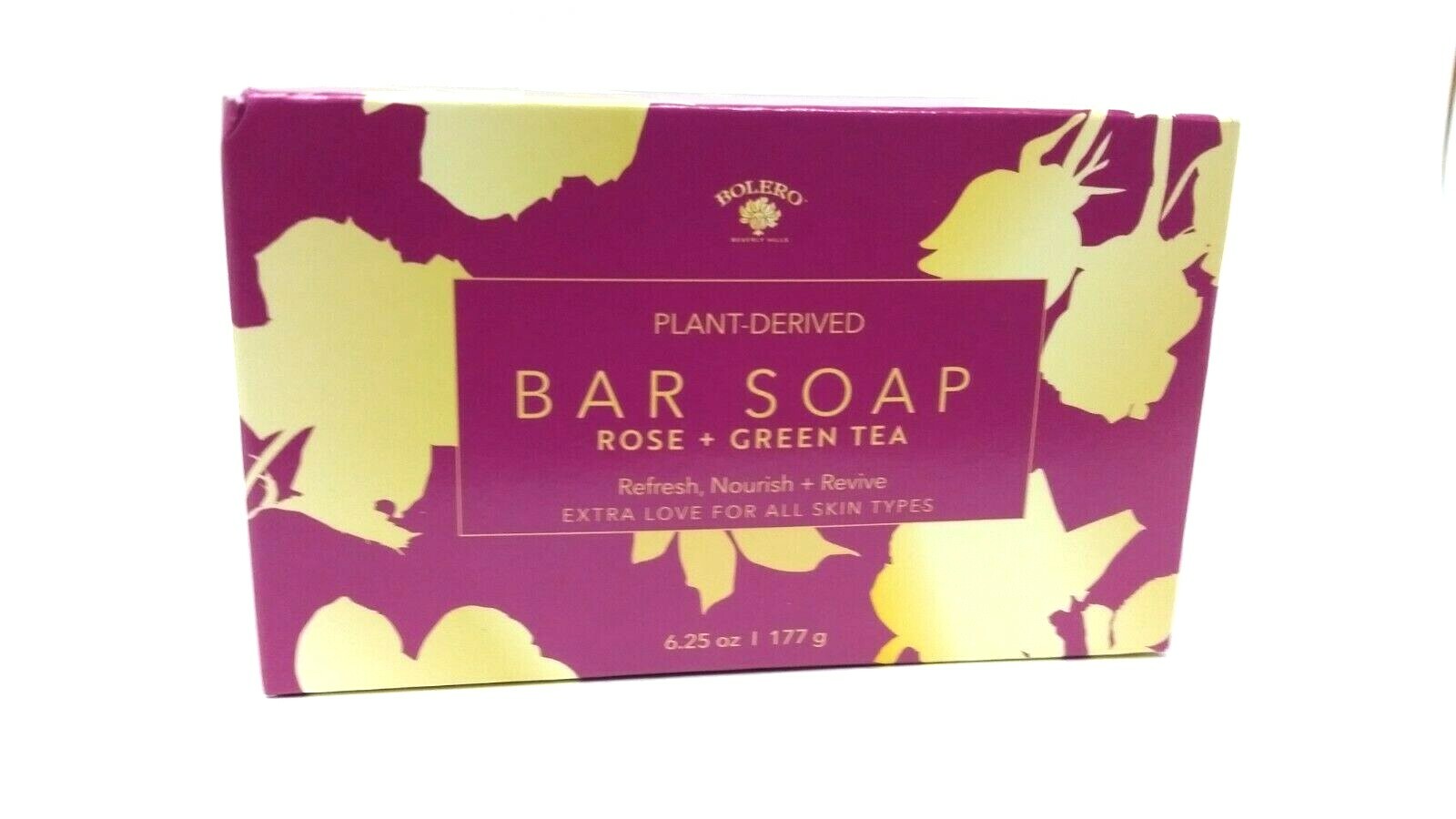 LOT 8 x Large Bolero Plant Derived ROSE + GREEN TEA Bar Soap Bath 6.25oz Revive
