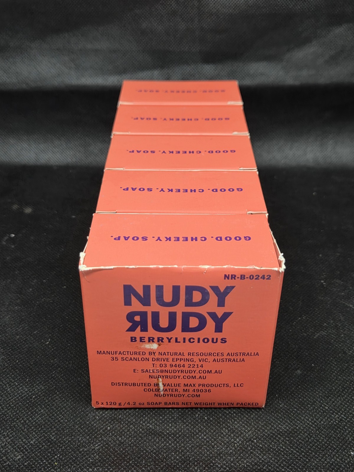 Lot Of 5 Nudy Rudy Berrylicious Soap Shea Butter Cloudberry Extract
