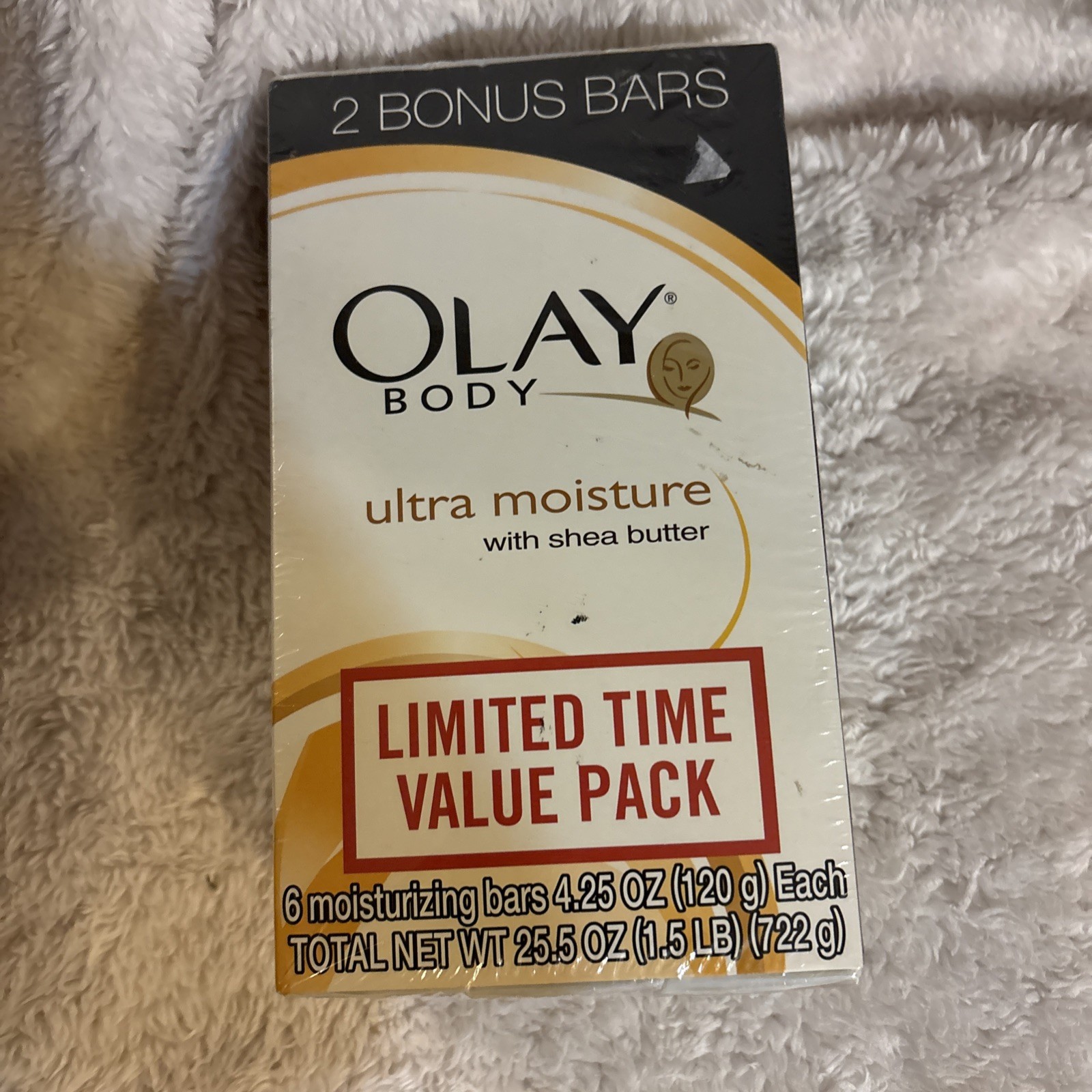 6-Pack OLAY Ultra Moisture Shea Butter Beauty Soap Bars 4.25 Oz Each Value Pack