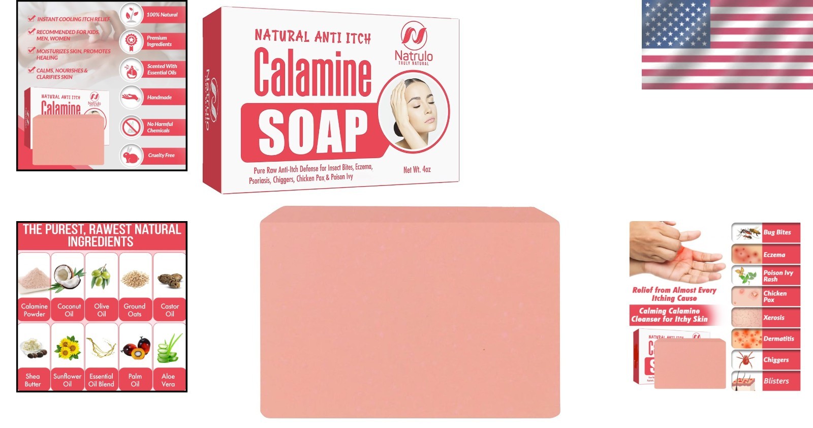 Soothing Itch Relief Soap Bar – Natural Ingredients for Fast Acting Calm, 4 oz