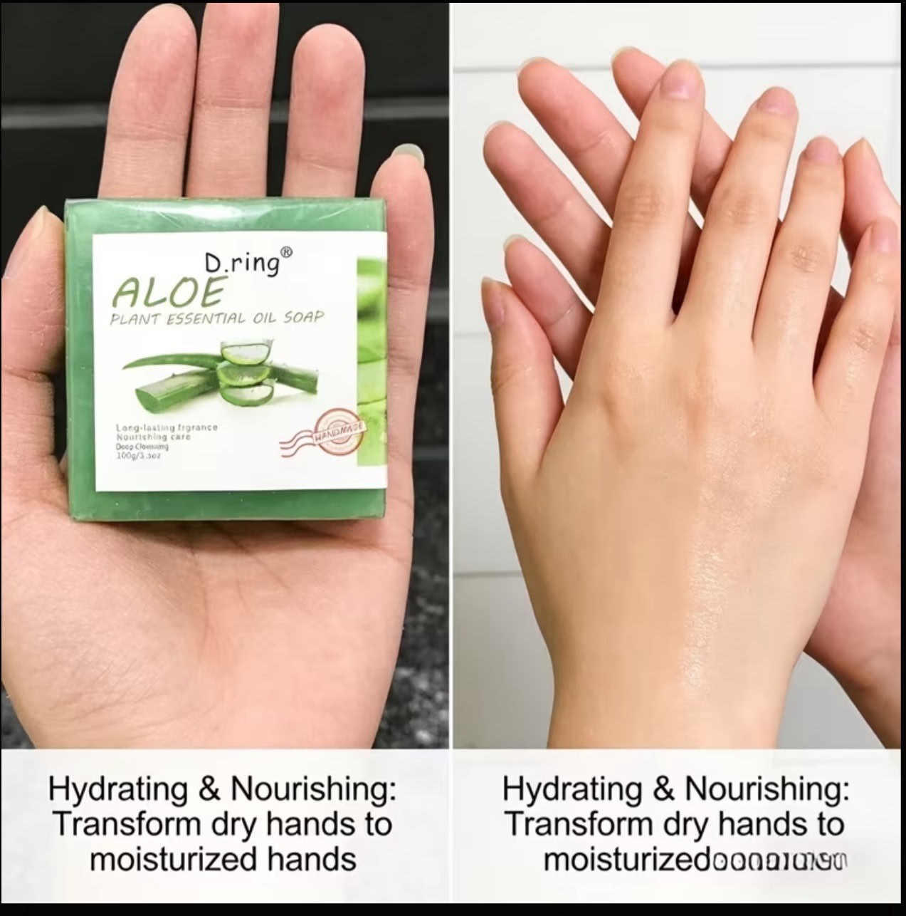 Aloe Vera Bar soap cleansing Face Body Dark spots 3pcs